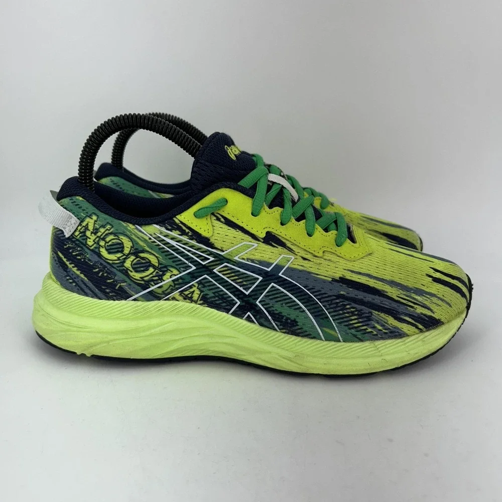 ASICS Noosa Tri 14 Shoes Size 5.5 Hazard Green Colorblock Running Sneakers Teens - Picture 5 of 14